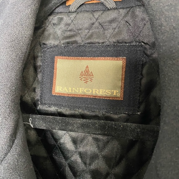 RAINFOREST Men’s Wool Black Zip Up Jacket Size M - Picture 2 of 4